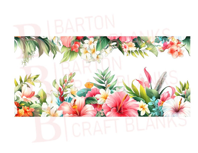 Floral Libby Cup Wrap UVDTF