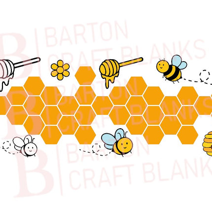 Honey Bees Libby Cup Wrap UVDTF