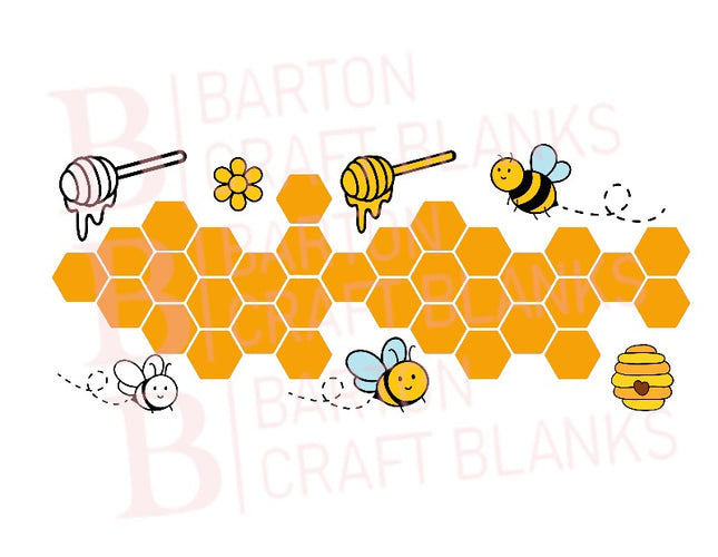 Honey Bees Libby Cup Wrap UVDTF
