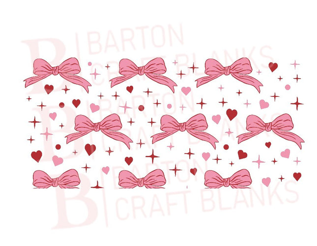 Pink Bows Libby Cup Wrap UVDTF