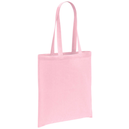 Long handle cotton shopper tote bag