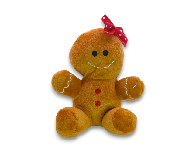 Gingerbread Man Plush Medium With Hair Bow