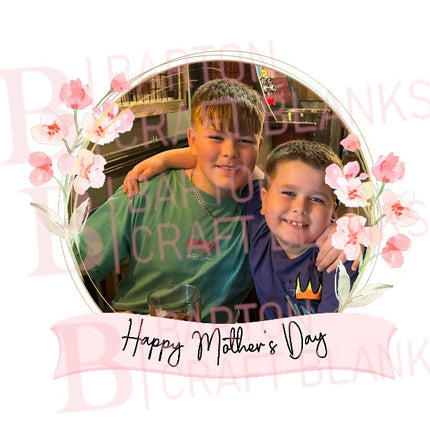 Mother's Day Custom Photo With Flowers UVDTF