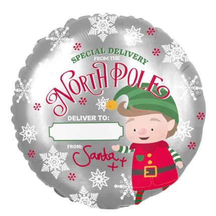 Foil North Pole Elf Balloon
