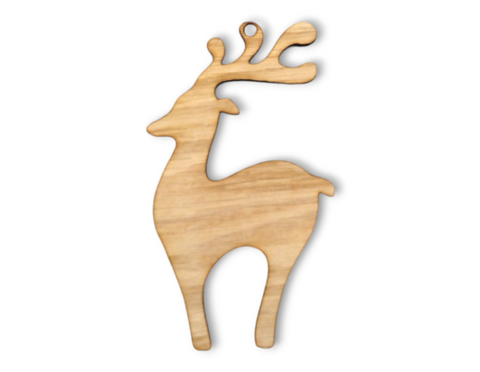 Oak Veneer Reindeer Decoration