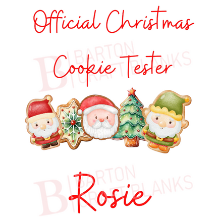 Official Cookie Taster Christmas Apron Sublimation Print