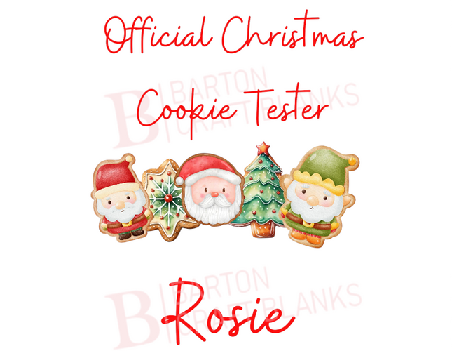 Official Cookie Taster Christmas Apron Sublimation Print