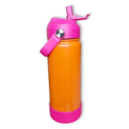 Double Walled Metal Tumbler Water Bottle With Straw