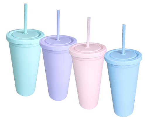 Double Walled  Pastel Cold Cup