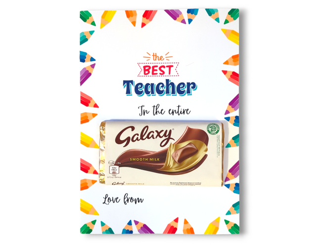 Teacher Galaxy Print Pencil Design