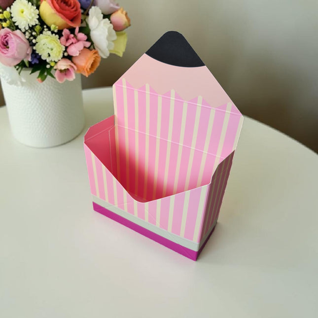 Pink Pencil Envelope Flower Box