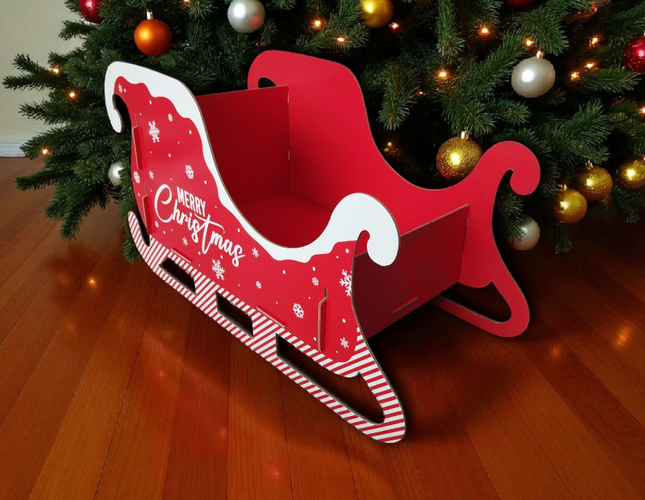 Red Merry Christmas Sleigh