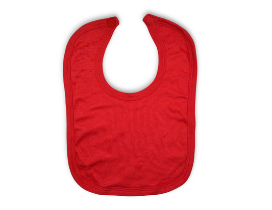 Babies Red Velcro Fastening Bib