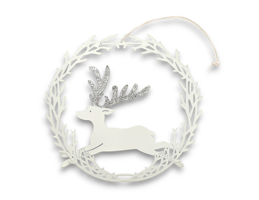 Reindeer Wreath Tree Decoration