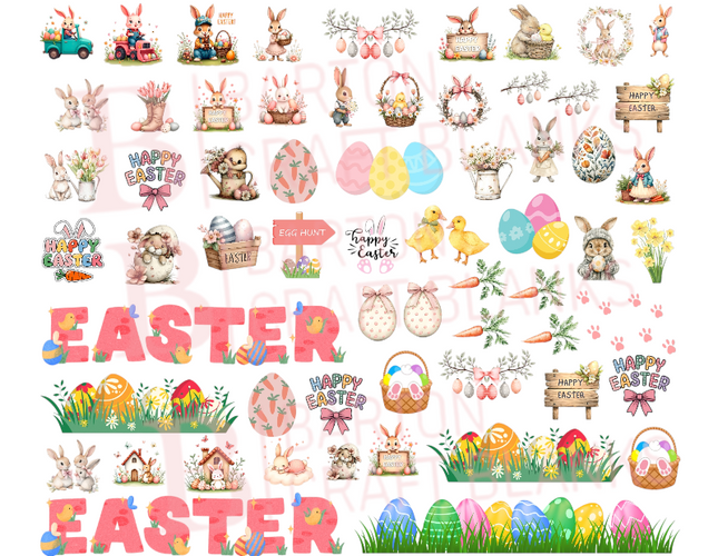 Easter Mini Decal Gang Sheet UVDTF