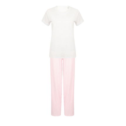 Childrens Pink & White Pyjamas