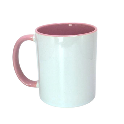 Pink Handle & Inner Sublimation Mug