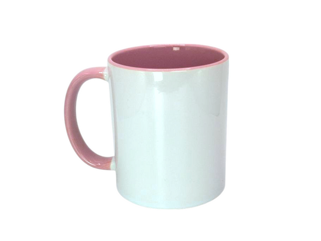 Pink Handle & Inner Sublimation Mug