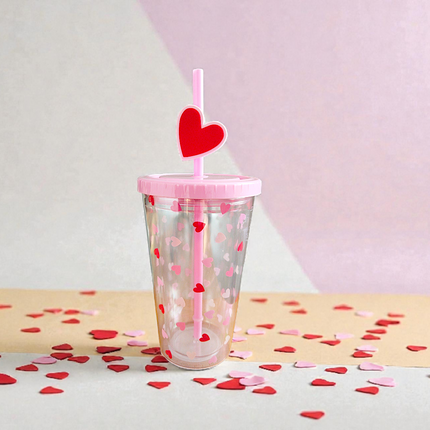 Valentine's Love Heart Cold Cup