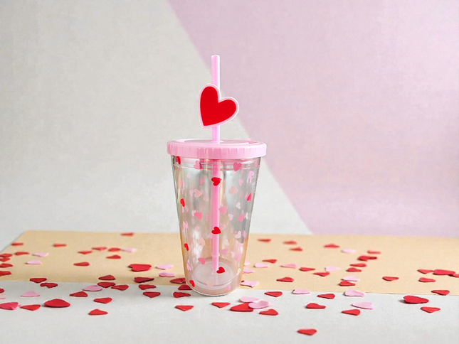 Valentine's Love Heart Cold Cup