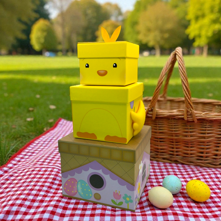 Plush Chick Easter Stacking Boxes