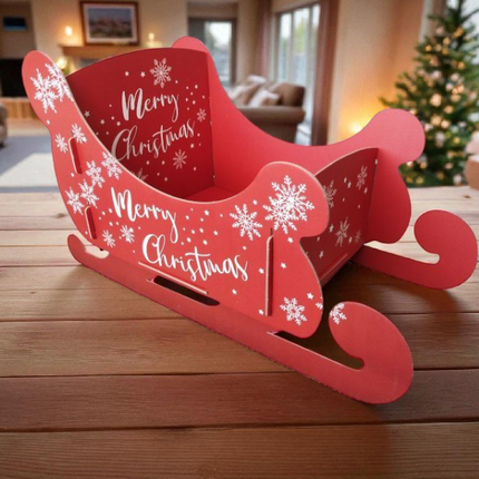 Red Christmas Present Sleigh