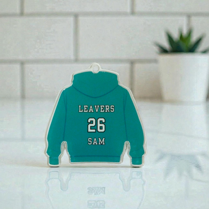 Leavers Hoodie Keyring UVDTF Only