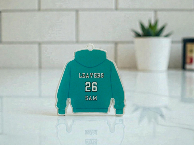 Leavers Hoodie Keyring UVDTF