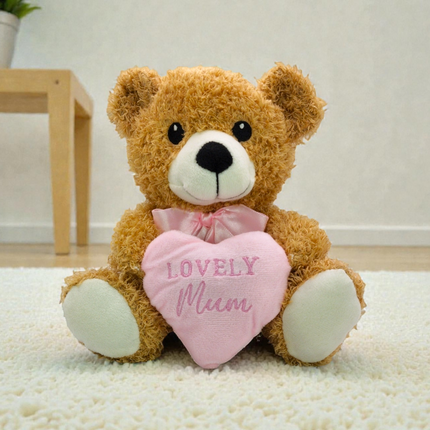 Mother's Day Pink Heart Teddy Bear