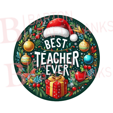 Best Teacher Christmas UVDTF