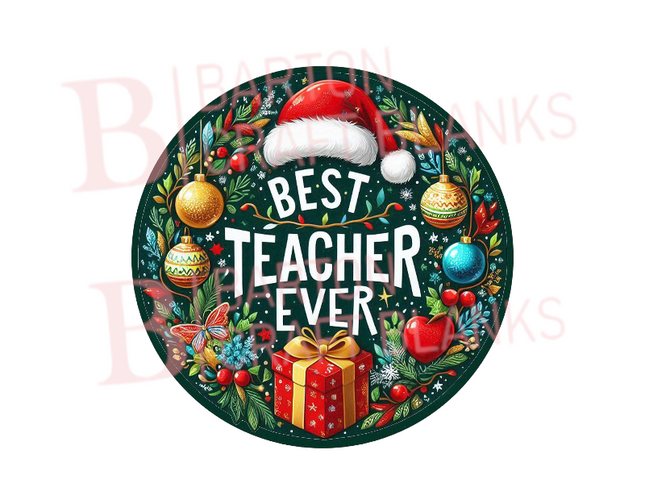 Best Teacher Christmas UVDTF