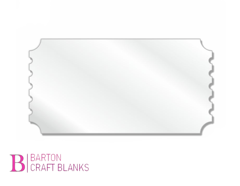 Mini Acrylic Ticket Love Token Blank