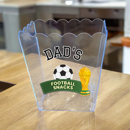 Custom Football Popcorn Tub UVDTF