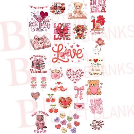 Valentine's 50cm UVDTF Gang Sheet