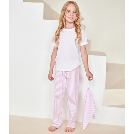 Childrens Pink & White Pyjamas