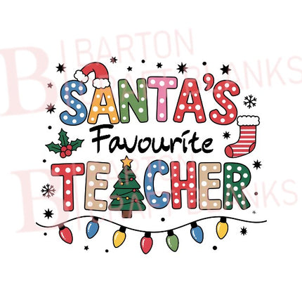 Santa's Favourite Teacher Christmas UVDTF