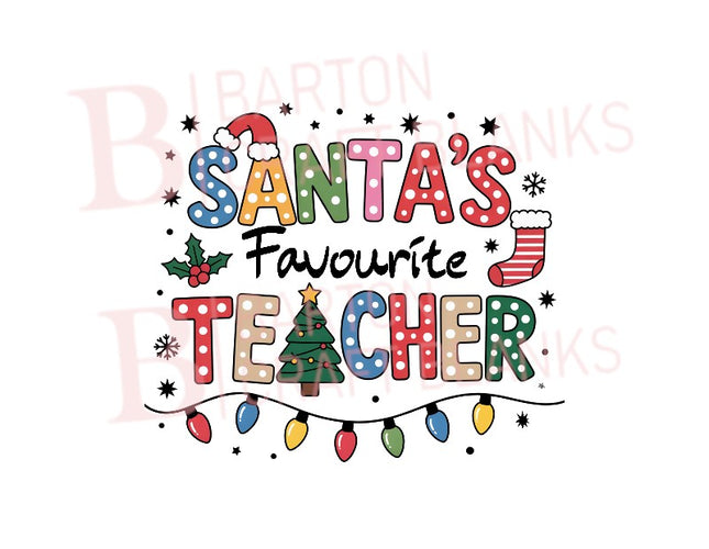 Santa's Favourite Teacher Christmas UVDTF