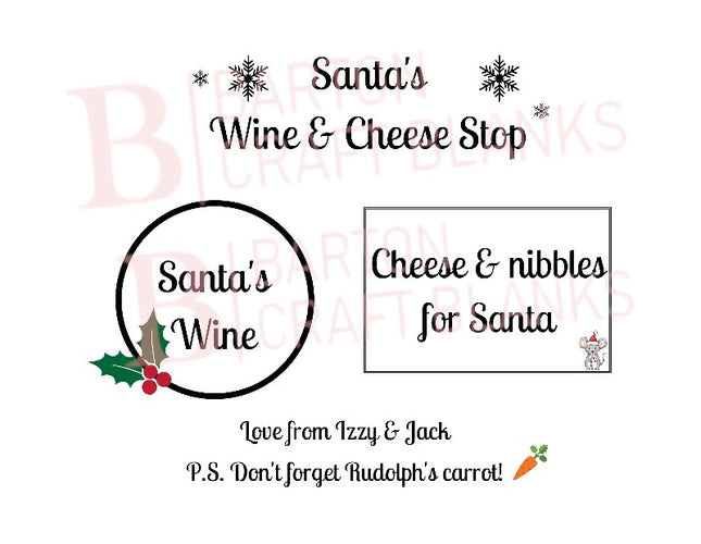 Wine & Nibble Santa Treat UVDTF