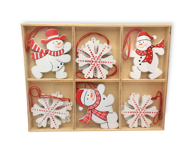 Snowflakes & Snowmen Tree Decorations