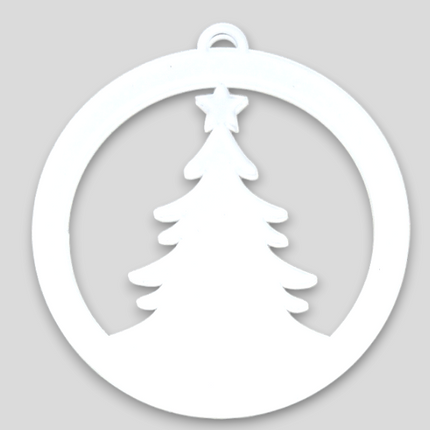 Sublimation Coated Acrylic Xmas Tree Bauble