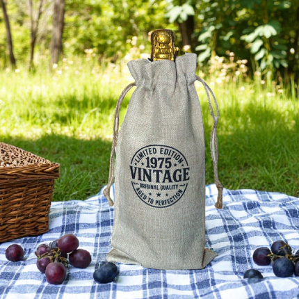 Sublimation Burlap Bottle Bag