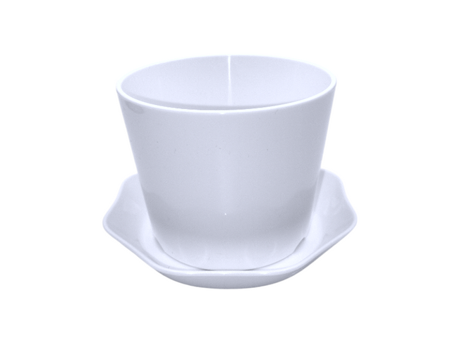 Polymer Sublimation Flower Pot & Saucer