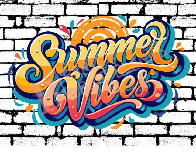 Summer Vibes Wall Wrap UV-DTF