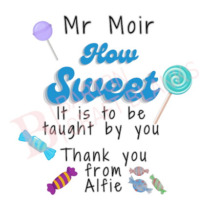 How Sweet Teacher UV-DTF