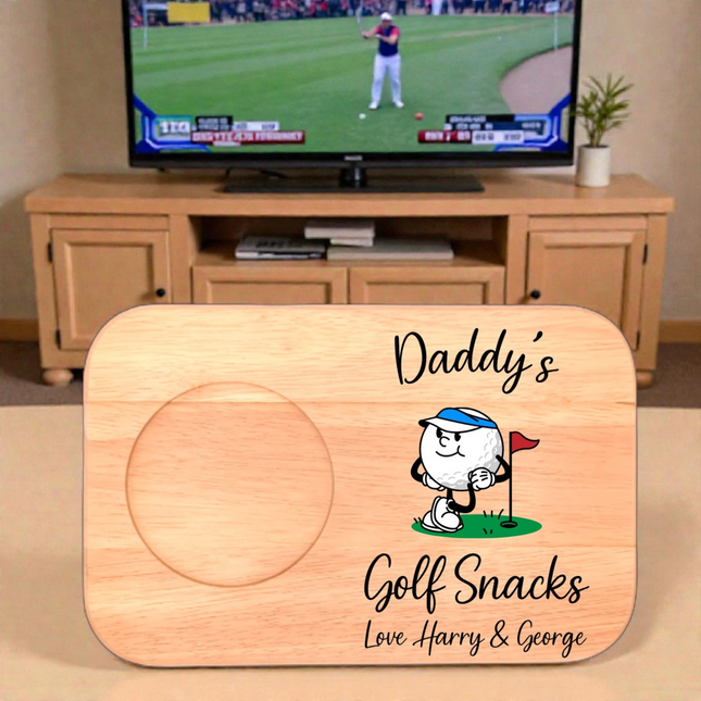 Golf Snacks Tea and Biscuit Board UVDTF