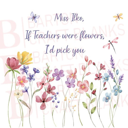 Acrylic Book Vase If Teachers were flowers UVDTF
