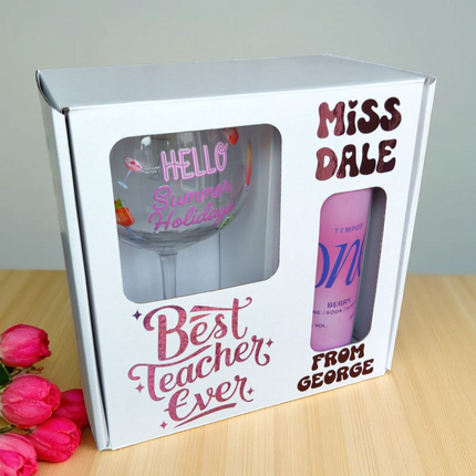 Gin Glass & Can Holder Gift Display Box
