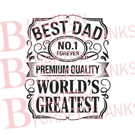 Father Day Greatest Dad UVDTF