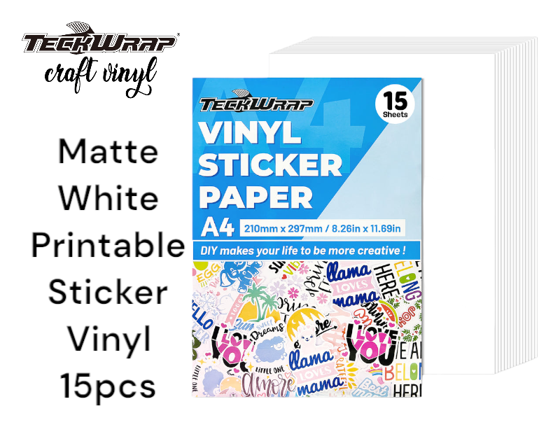 Teckwrap Matte White Printable Sticker Vinyl