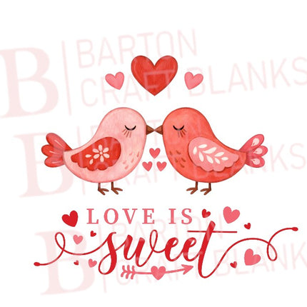 Valentines Sweet Jar Birds UVDTF